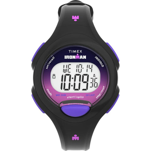 Timex Ironman Womens Essentials 30 - Black Case Purple Button [TW5M55200] 1st Class Eligible, Brand_Timex, Outdoor, Outdoor | Fitness