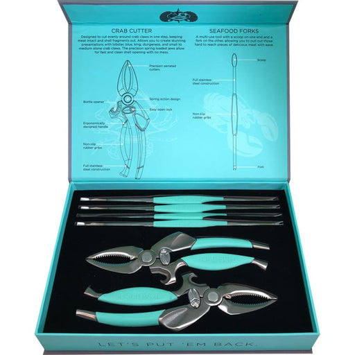 Toadfish Crab/Lobster Tool Set - 2 Shell Cutters 4 Seafood Forks [1022] Boat Outfitting, Outfitting | Deck / Galley, Brand_Toadfish,