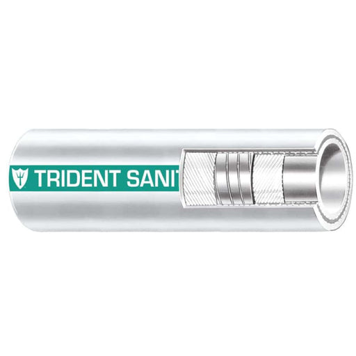 Trident Marine 1-1/2’ Premium Marine Sanitation Hose - White with Green Stripe - Sold by the Foot [102-1126-FT] 1st Class Eligible,