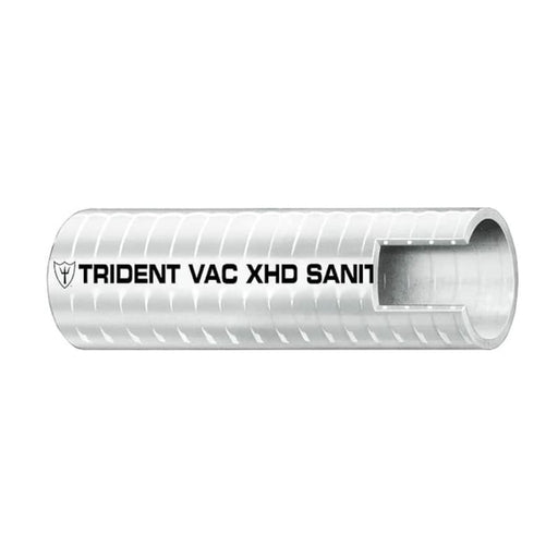 Trident Marine 1-1/2’ VAC XHD Sanitation Hose - Hard PVC Helix - White - Sold by the Foot [148-1126-FT] 1st Class Eligible, Brand_Trident