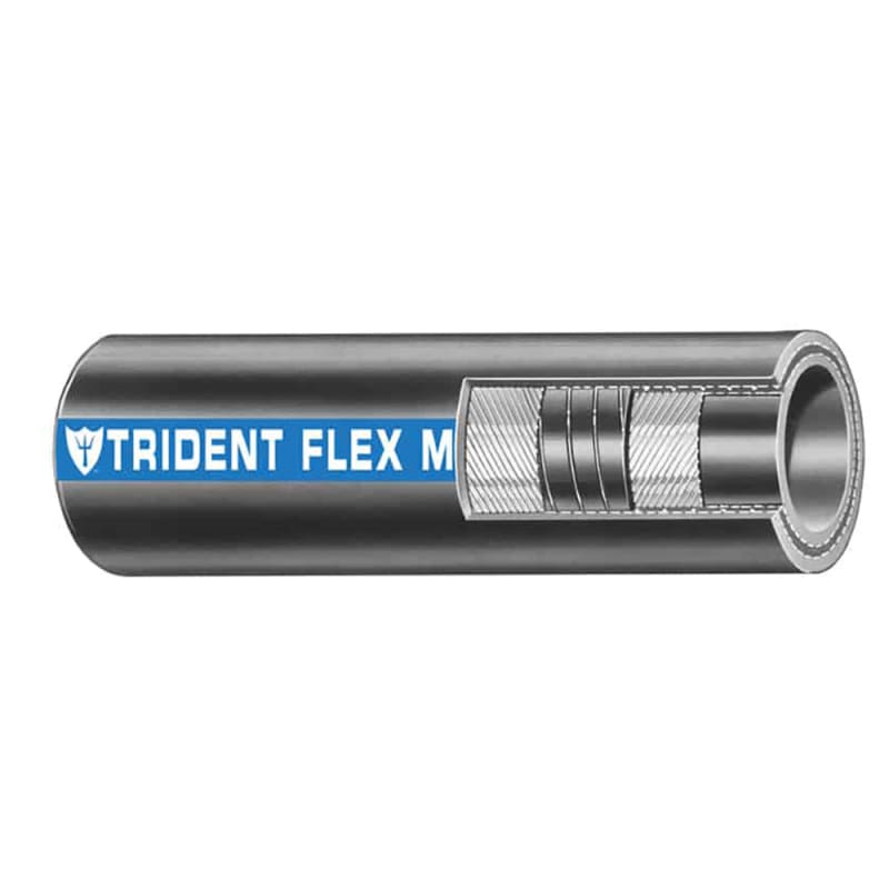 Trident Marine 1’ Flex Marine Wet Exhaust Water Hose - Black - Sold by the Foot [100-1006-FT] 1st Class Eligible, Boat Outfitting, Boat