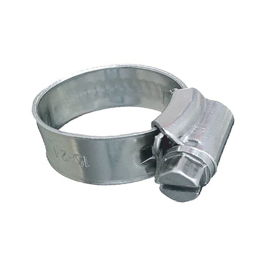 Trident Marine 316 SS Non - Perforated Worm Gear Hose Clamp - 3/8’ Band 5/8’15/16’ Clamping Range 10 - Pack SAE Size 8 [705 - 0121]