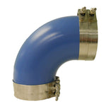 Trident Marine 6’ ID 90 - Degree Blue Silicone Molded Wet Exhaust Elbow w/4 T - Bolt Clamps [290V6000 - S/S] Boat Outfitting, Outfitting