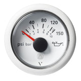 Veratron 52mm (2-1/16’) ViewLine Engine Oil Temperature Pressure Gauge - 150 PSI White Dial Bezel [A2C59514202] 1st Class Eligible, Boat