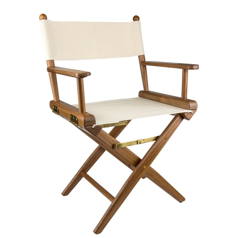 Whitecap Directors Chair w/Natural Seat Covers - Teak [60044] Boat Outfitting, Boat Outfitting | Deck / Galley, Brand_Whitecap, Marine 