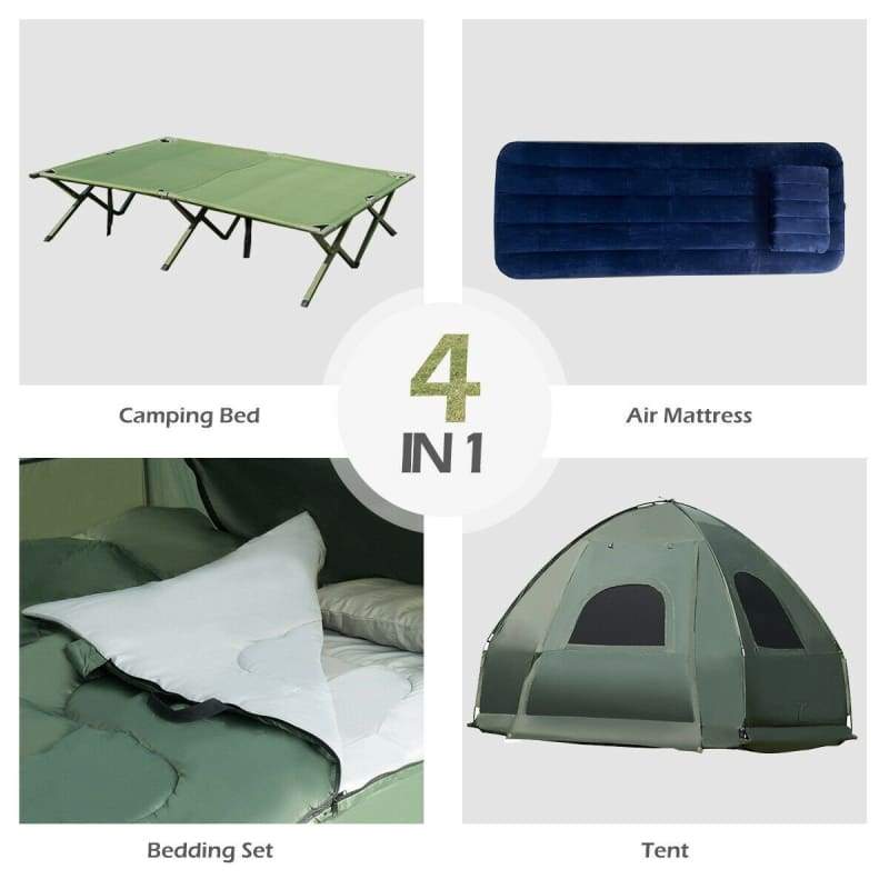 1-Person Compact Portable Pop-Up Tent Air Mattress and Sleeping Bag Camping, Camping | Tents, Outdoor | Camping, Outdoor | Tents, tents 
