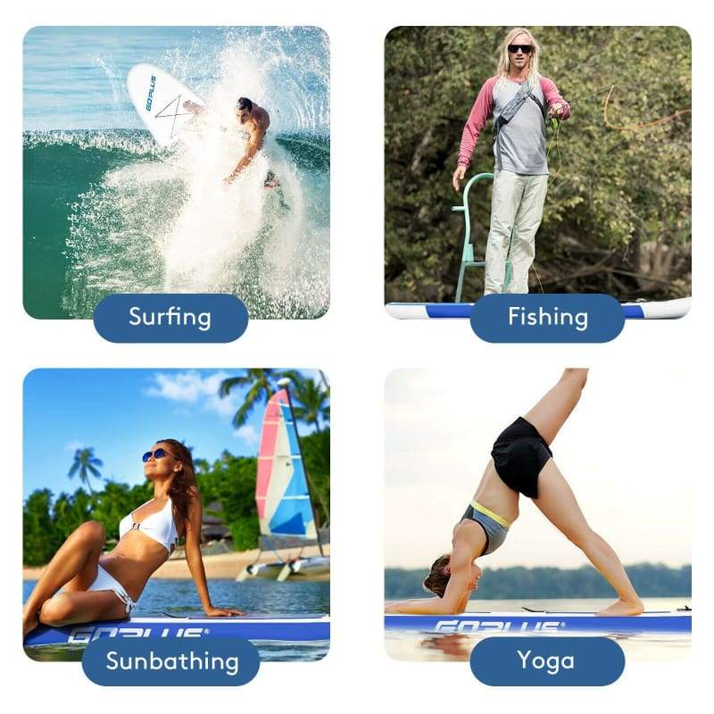 10 ft Inflatable Stand Up Paddle Board 6 Thick with Backpack Leash Aluminum Paddle Paddle Board, Paddle Boards, Paddlesports Water Sports 