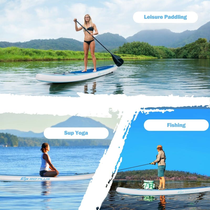 10’ Inflatable Stand Up Paddle Board with Adjustable Paddle Pump Paddle Board, Paddle Boards, Paddlesports Water Sports Goplus