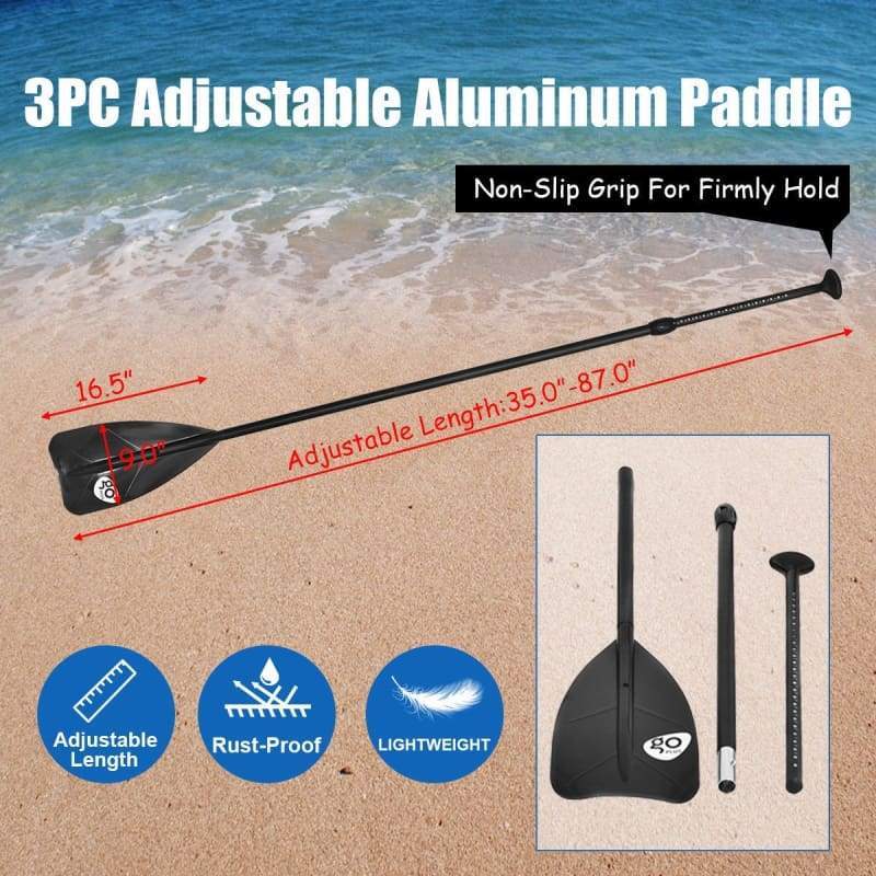 10’ Inflatable Stand Up Paddle Board SUP w/ 3 Fins Paddle Board, Paddlesports, Watersports watersports Goplus