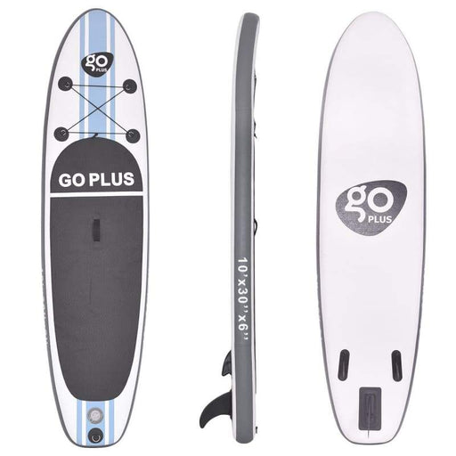 10’ Inflatable Stand Up Paddle Board SUP w/ 3 Fins Paddle Board, Paddlesports, Watersports watersports Goplus