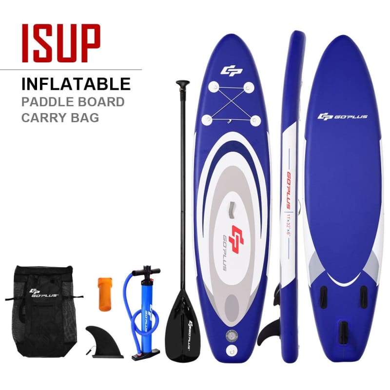 11’ Adjustable Inflatable Stand up Paddle SUP Surfboard with Bag Paddle Board, Paddlesports, Surfboard, Surfing, Watersports Water Sports 