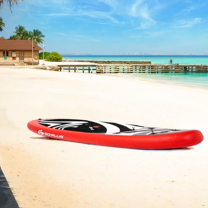11’ Inflatable SUP with Adjustable Paddle Fin Paddle Board, Paddle Boards, Paddlesports Water Sports Goplus