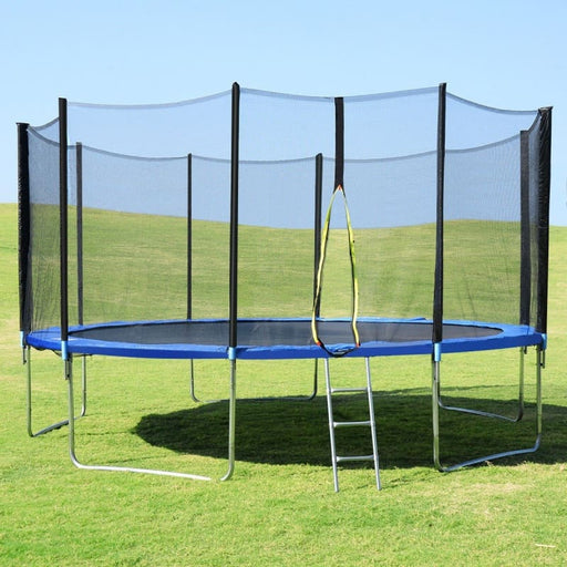 15’ Trampoline with Enclosure Net Spring Pad & Ladder outdoors Sports & Outdoors Goplus