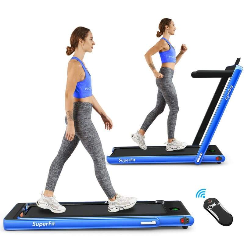 2-in-1 Folding Treadmill with Bluetooth Speaker & LED Display BLUE fitness, Outdoor | Fitness / Athletic Training Fitness / Athletic 