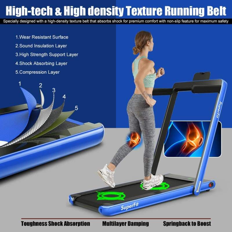 2-in-1 Folding Treadmill with Bluetooth Speaker & LED Display fitness, Outdoor | Fitness / Athletic Training Fitness / Athletic Training 