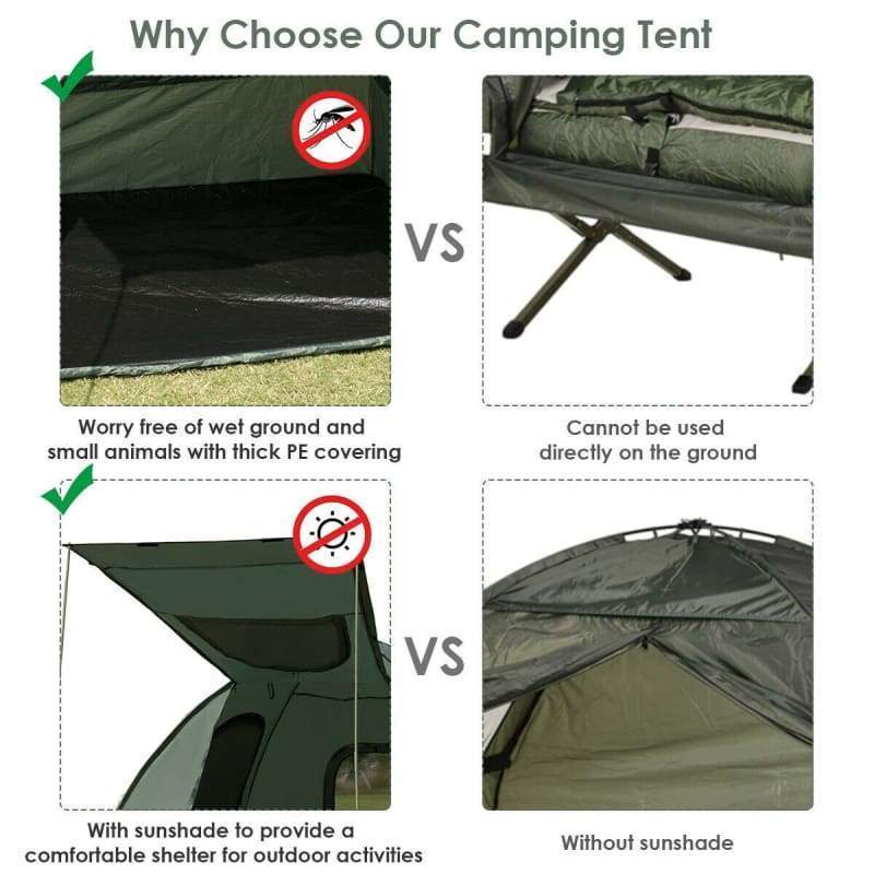2-Person Compact Portable Pop-Up Tent Air Mattress and Sleeping Bag camping, Camping | Accessories, Camping | Tents, hiking, Outdoor | 