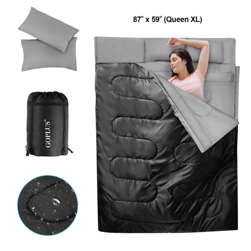 2 Person Waterproof Sleeping Bag with 2 Pillows camping, Camping | Accessories, Camping | Sleeping Bags Sleeping Bags Goplus