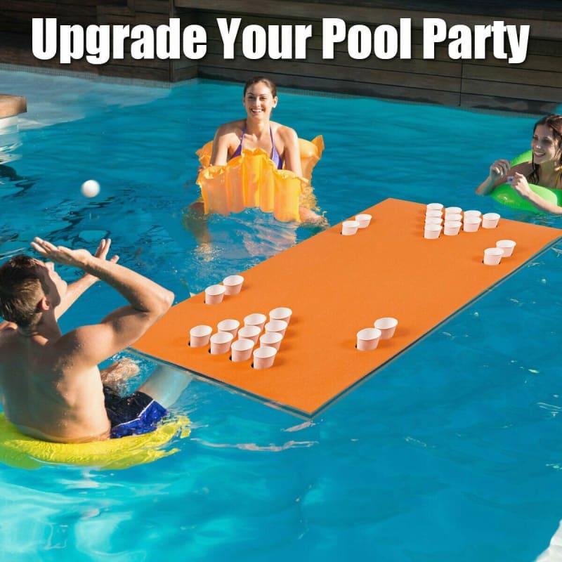 3-Layer Floating Beer Pong Table (5.5’ x 35.5) floats, pool, pool party, pool toys, Watersports Floats Goplus