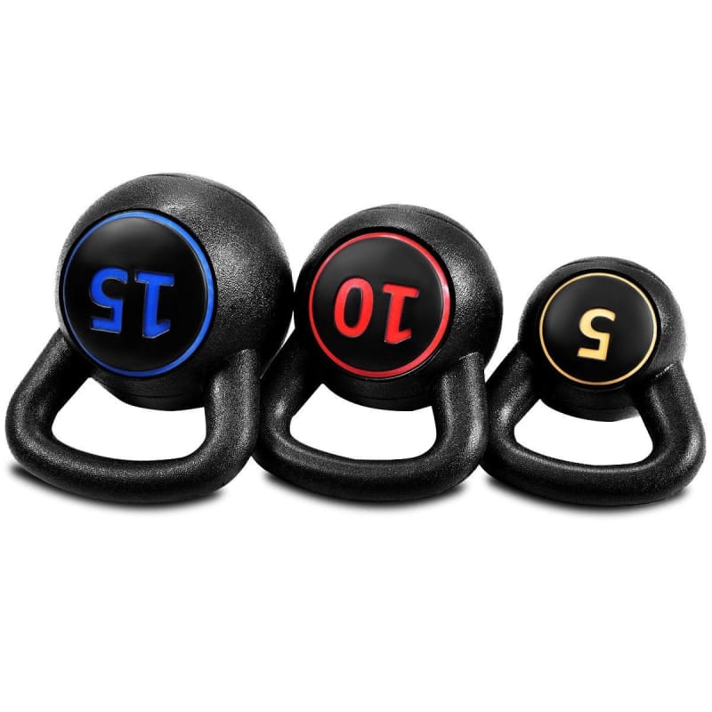 3 Pcs Kettlebell Weight Set fitness, Fitness Accessories, Weight Training Fitness / Athletic Training Goplus