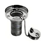 Whitecap Gas Hose Deck Fill w/Splash Guard - 1-1/2 Chain [6001] Brand_Whitecap, Marine Hardware, Marine Hardware | Deck Fills Deck Fills CWR