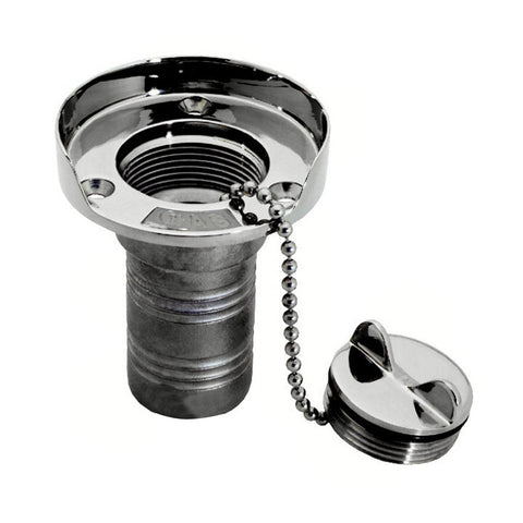 Whitecap Gas Hose Deck Fill w/Splash Guard - 1-1/2 Chain [6001] Brand_Whitecap, Marine Hardware, Marine Hardware | Deck Fills Deck Fills CWR