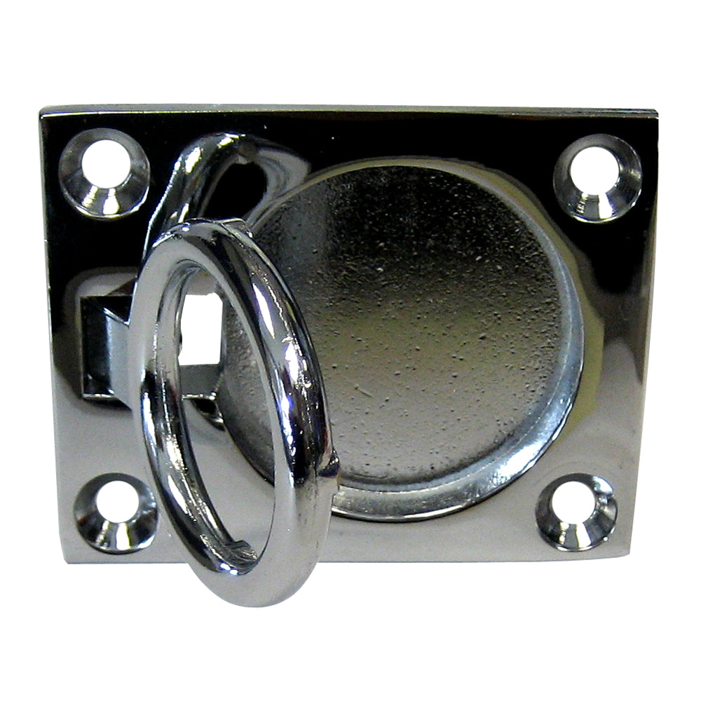 Whitecap Flush Pull Ring - CP/Brass - 2 x 2-1/2 [S-3362C] 1st Class Eligible, Brand_Whitecap, Marine Hardware, Marine Hardware | Latches 