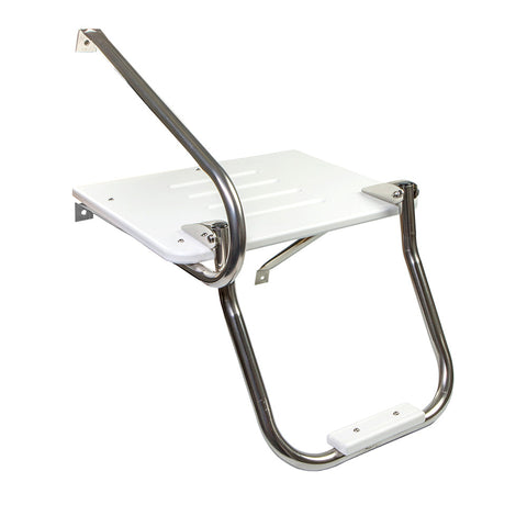 Whitecap White Poly Swim Platform w/Ladder f/Outboard Motors [67902] Brand_Whitecap, Marine Hardware, Marine Hardware | Swim Platforms Swim 