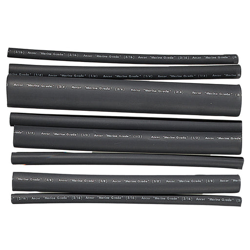 Ancor Adhesive Lined Heat Shrink Tubing - Assorted 8-Pack 6 20-2/0 AWG Black [301506] 1st Class Eligible, Brand_Ancor, Electrical,