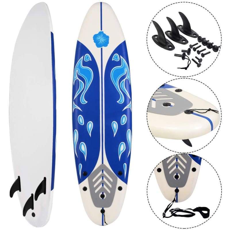 6’ Foamie Surfboard WHITE Surfboard, Surfing, Watersports, Watersports | Paddles, Watersports | Wake Boards Water Sports Foamie