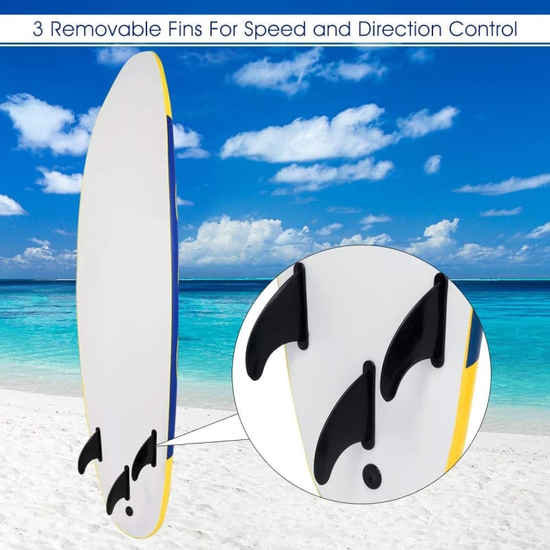 6’ Surf Foamie Surfboard Surfboard, Surfing, Watersports Water Sports Goplus