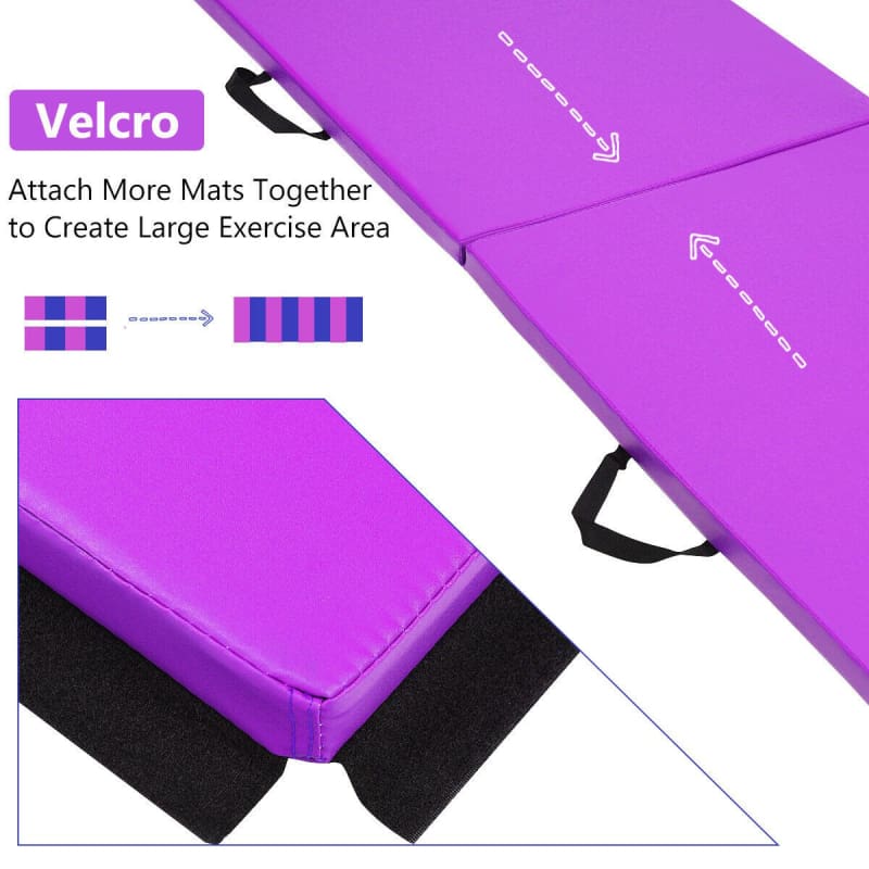 6’ x 24 x 1.5 Thick Two Folding Panel Gymnastics Mat fitness, Fitness Accessories, Outdoor | Fitness / Athletic Training, yoga, yoga mat 