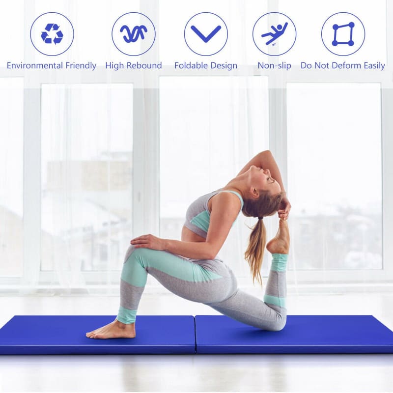 6’ x 24 x 1.5 Thick Two Folding Panel Gymnastics Mat fitness, Fitness Accessories, Outdoor | Fitness / Athletic Training, yoga, yoga mat 
