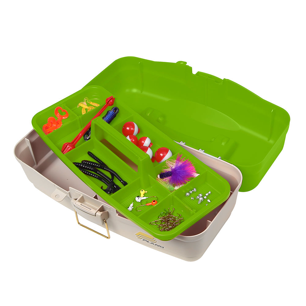 Plano Ready Set Fish On-Tray Tackle Box - Green/Tan [500010] Brand_Plano, Outdoor, Outdoor | Tackle Storage Tackle Storage CWR