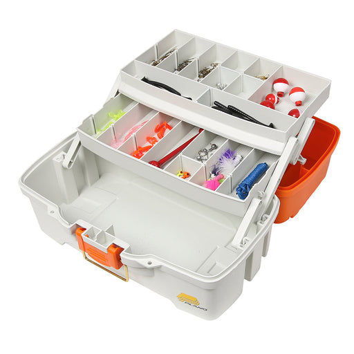 Plano Ready Set Fish Two-Tray Tackle Box - Orange/Tan [620210] Brand_Plano, Outdoor, Outdoor | Tackle Storage Tackle Storage CWR