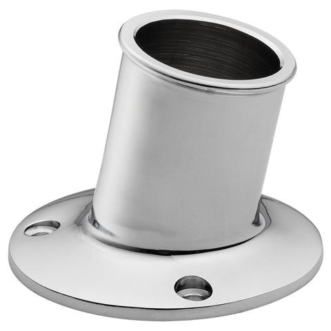 Whitecap Top-Mounted Flag Pole Socket - CP/Brass - 1-1/4 ID [S-5003] Boat Outfitting, Boat Outfitting | Accessories, Brand_Whitecap 