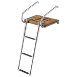 Whitecap Teak Swim Platform w/3-Step Telescoping Ladder f/Boats w/Inboard/Outboard Motors [68906] Brand_Whitecap, Marine Hardware, Marine 