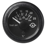 Veratron 52MM (2-1/16) ViewLine Transmission Oil Pressure 25 Bar/350 PSI - Black Dial Round Bezel [A2C59514136] Boat Outfitting, Boat 