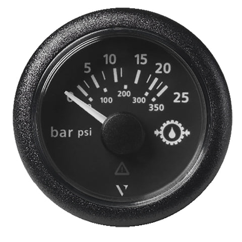 Veratron 52MM (2-1/16) ViewLine Transmission Oil Pressure 25 Bar/350 PSI - Black Dial Round Bezel [A2C59514136] Boat Outfitting, Boat 