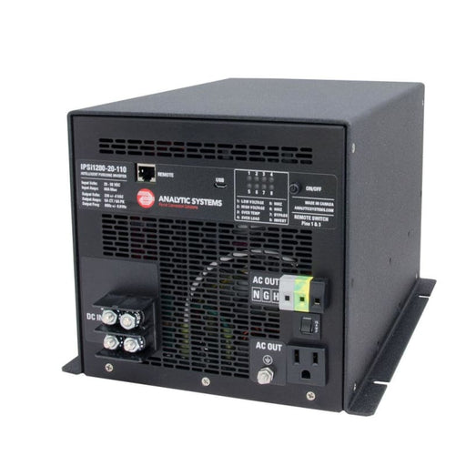 Analytic Systems AC Intelligent Pure Sine Wave Inverter 1200W 20-40V In 110V Out [IPSI1200-20-110] Brand_Analytic Systems, Clearance, 
