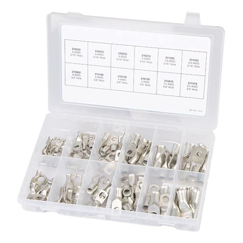 Ancor 100-Piece Tinned Copper Lug Kit [255101] Brand_Ancor, Electrical, Electrical | Terminals Terminals CWR