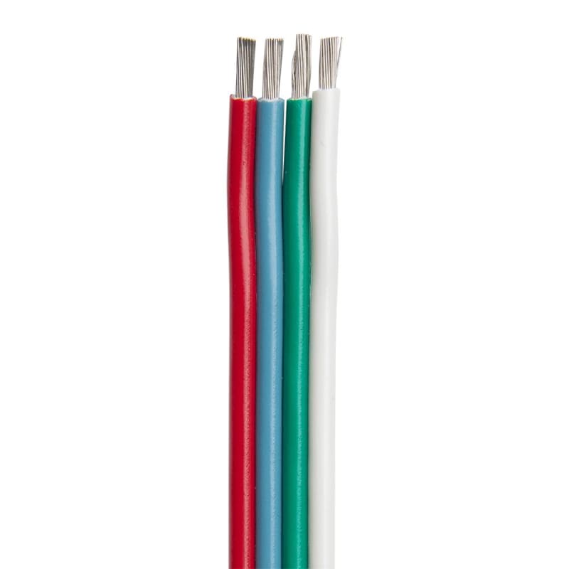 Ancor Flat Ribbon Bonded RGB Cable 14/4 AWG - Red Light Blue Green White - 100 [160210] Brand_Ancor, Electrical, Electrical | Wire Wire CWR