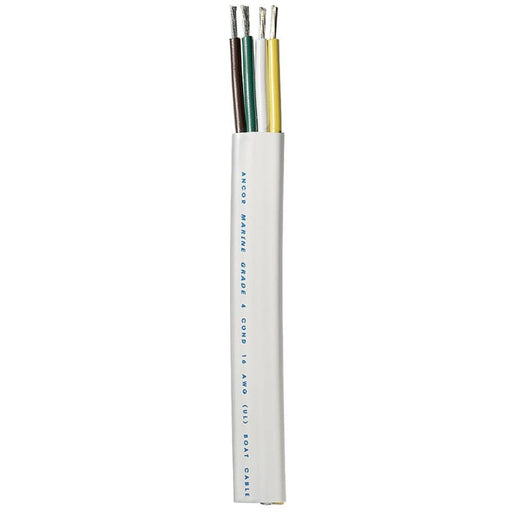 Ancor Trailer Cable - 16/4 AWG - Yellow/White/Green/Brown - Flat - 100’ [154010] Brand_Ancor, Electrical, Electrical | Wire Wire CWR