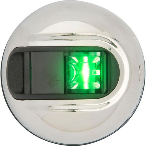 Attwood LightArmor Vertical Surface Mount Navigation Light - Starboard (Green) - Stainless Steel - 2NM [NV3012SSG-7] 1st Class Eligible,