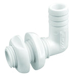 Attwood White Plastic 90 Degree Thru-Hull Connector - 3/4 Inner Diameter [3877-3] Brand_Attwood Marine, Marine Plumbing & Ventilation,