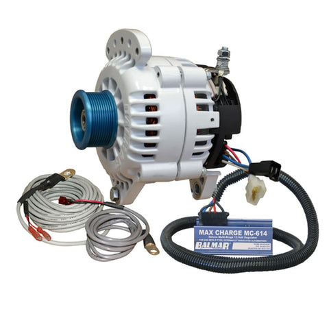 Balmar Alternator 100 AMP Kit 12V 3.15 Dual Foot Saddle J10 Pulley Regulator Temp Sensor [60-YP-MC-100-J10] Brand_Balmar, Electrical,