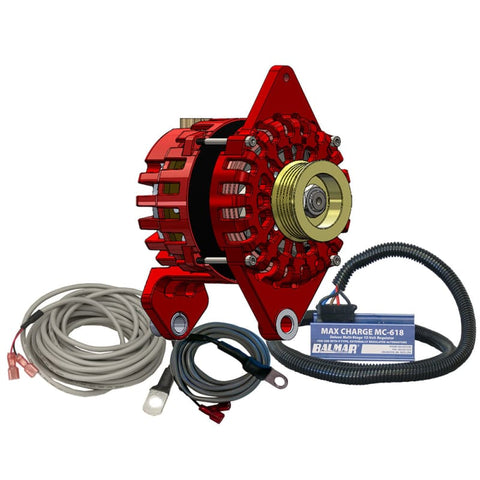 Balmar Alternator 170 AMP Kit 12V 4 Dual Foot Saddle K6 Pulley Regulator Temp Sensor [XT-DF4-170-K6-KIT] Brand_Balmar, Electrical,