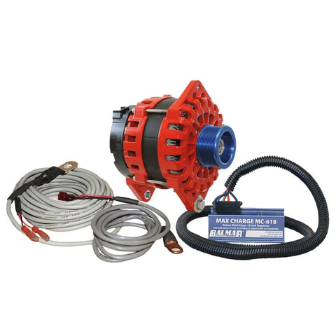 Balmar Alternator 250 AMP Kit 12V 3.15 Dual Foot Saddle J10 Pulley Regulator Temp Sensor [XT-DF-250-J10-KIT] Brand_Balmar, Electrical,