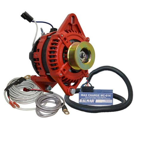 Balmar Alternator 3.15 Dual Foot Saddle K6 Serpentine Pulley Regulator Temp Sensor - 170A Kit - 12V [XT-DF-170-K6-KIT] Brand_Balmar, 