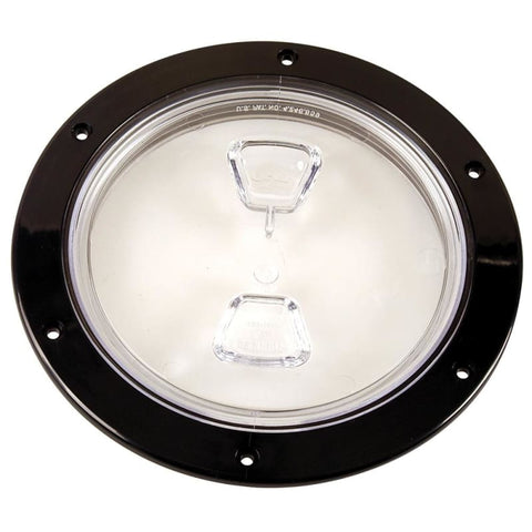 Beckson 6 Clear Center Screw-Out Deck Plate - Black [DP60-B-C] 1st Class Eligible, Brand_Beckson Marine, Marine Hardware, Marine Hardware |