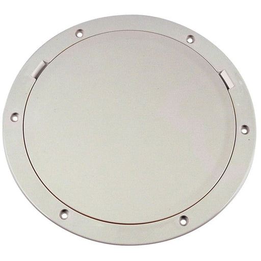 Beckson 8 Smooth Center Pry-Out Deck Plate - White [DP81-W] Brand_Beckson Marine, Clearance, Marine Hardware, Marine Hardware | Deck Plates,